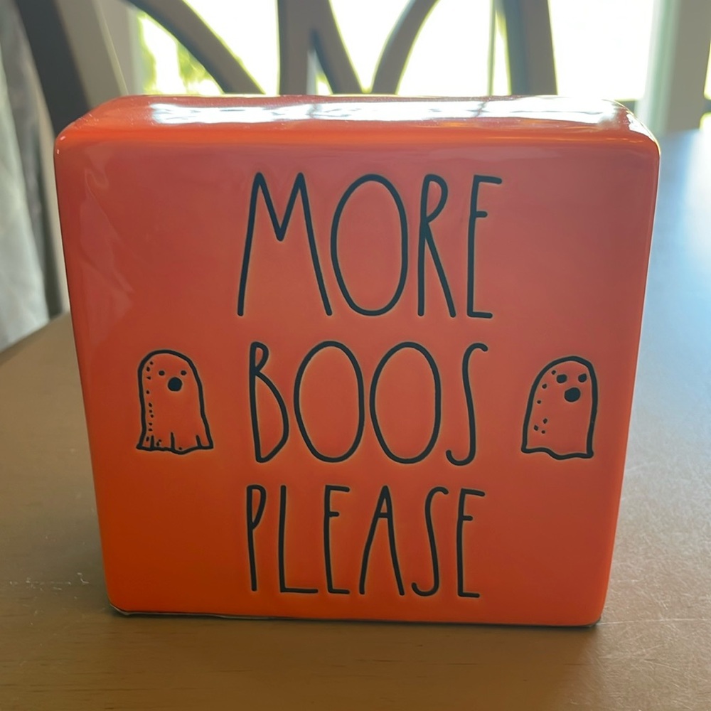 Rae Dunn More Boos Please Halloween Block